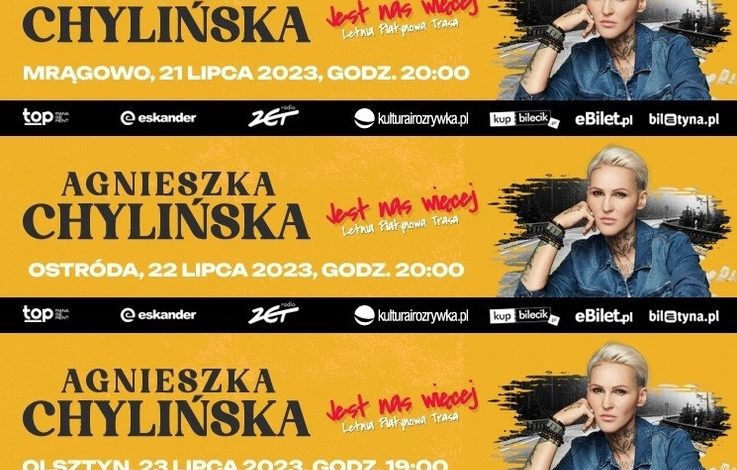  Agnieszka Chylińska i jej wyczekiwana trasa koncertowa „Jest nas więcej” – odwiedzi Olsztyn, Ostródę i Mrągowo